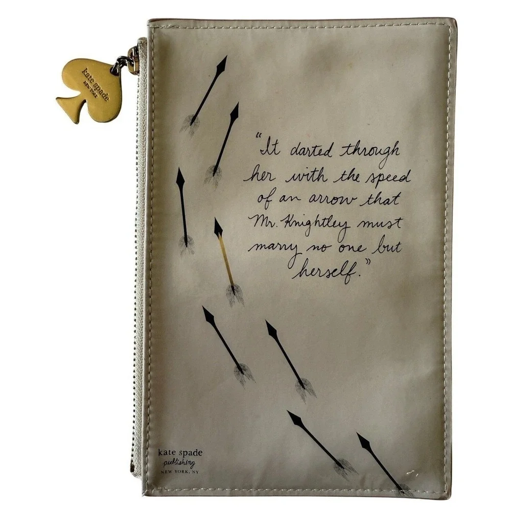 Booklover Kate Spade Makeup‎ Bag Jane Austen Rare Emma Book Clutch Makeup Trendy